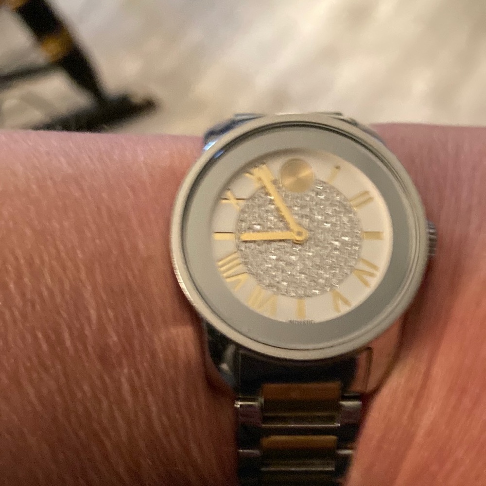 Movado Bold Two Tone Watch.